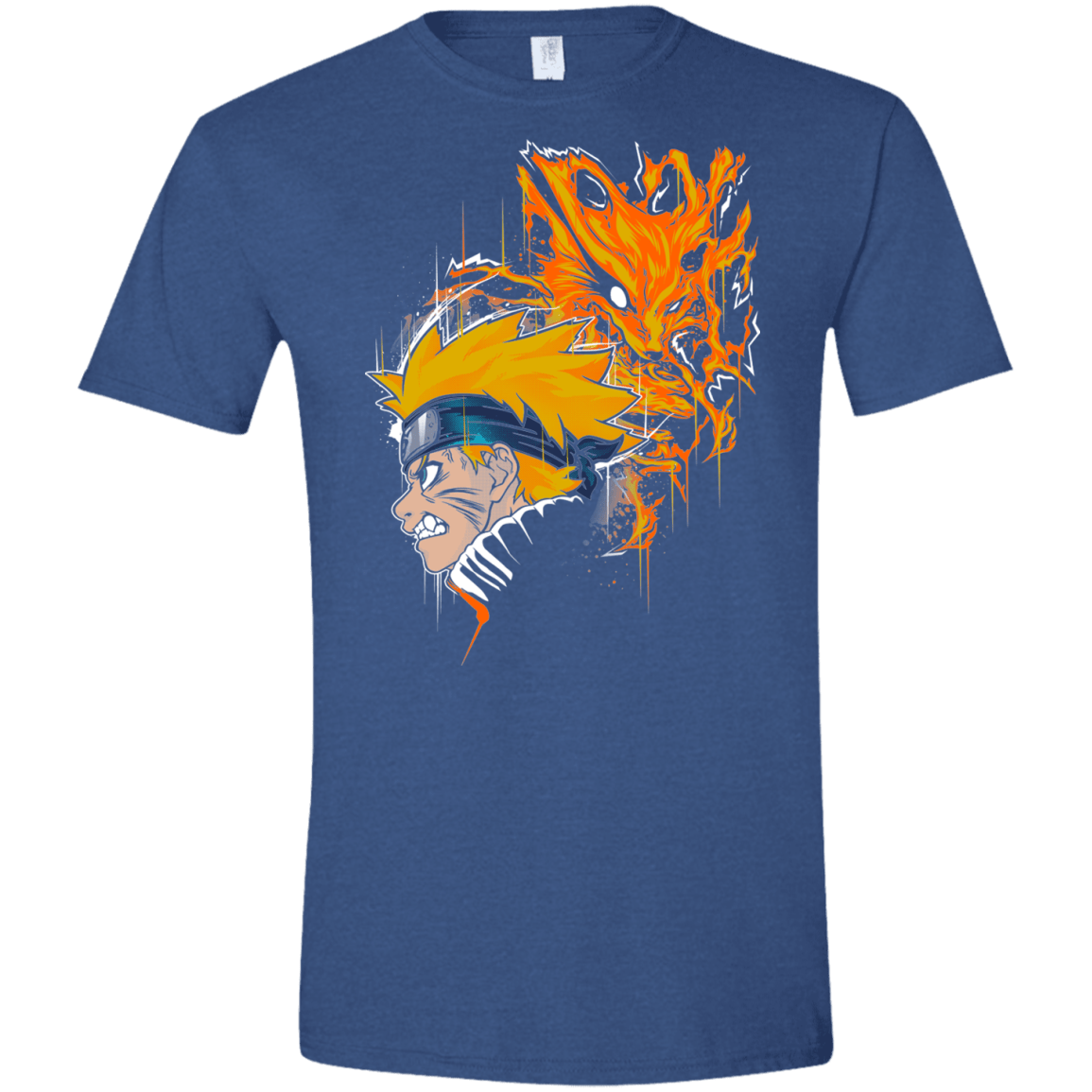 T-Shirts Heather Royal / X-Small Demon Fox Men's Semi-Fitted Softstyle