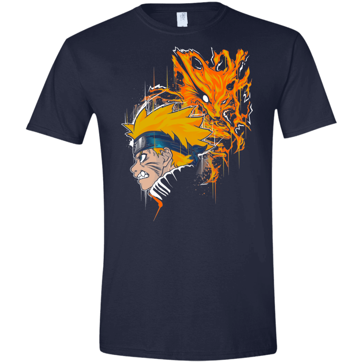 T-Shirts Navy / X-Small Demon Fox Men's Semi-Fitted Softstyle