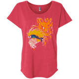 T-Shirts Vintage Red / X-Small Demon Fox Triblend Dolman Sleeve