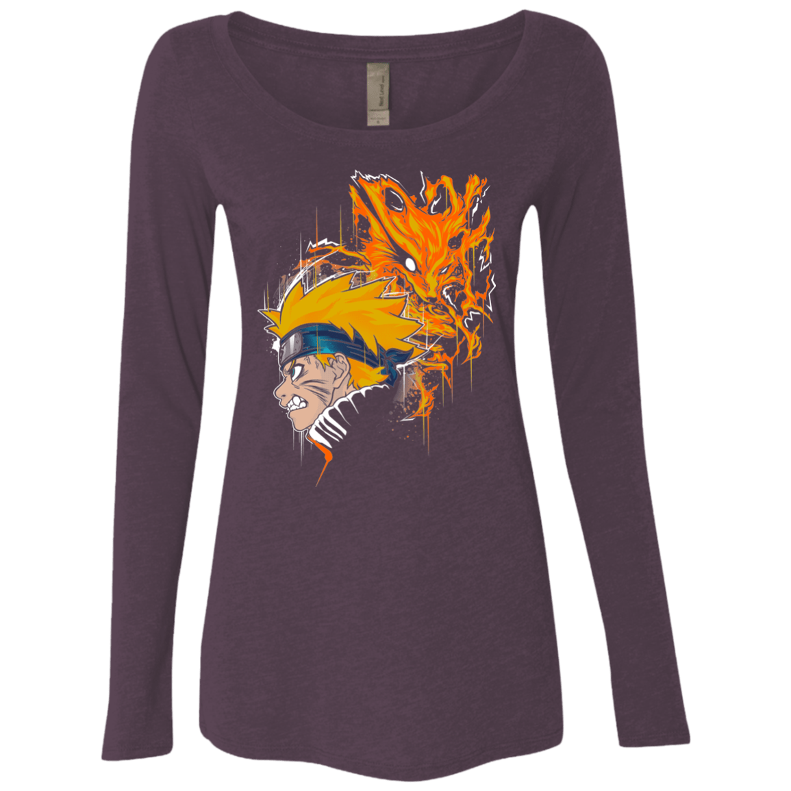 T-Shirts Vintage Purple / S Demon Fox Women's Triblend Long Sleeve Shirt