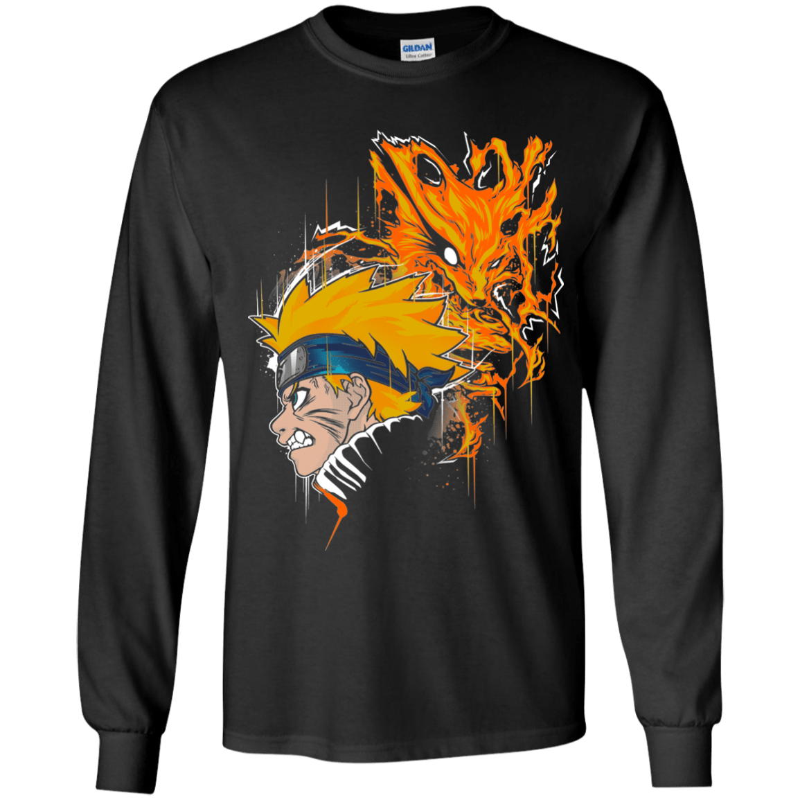 T-Shirts Black / YS Demon Fox Youth Long Sleeve T-Shirt