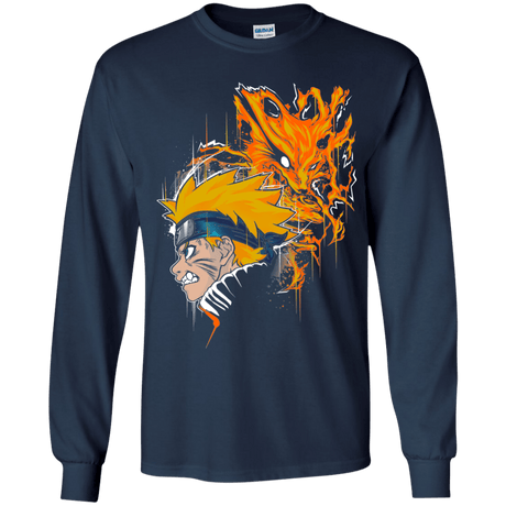 T-Shirts Navy / YS Demon Fox Youth Long Sleeve T-Shirt