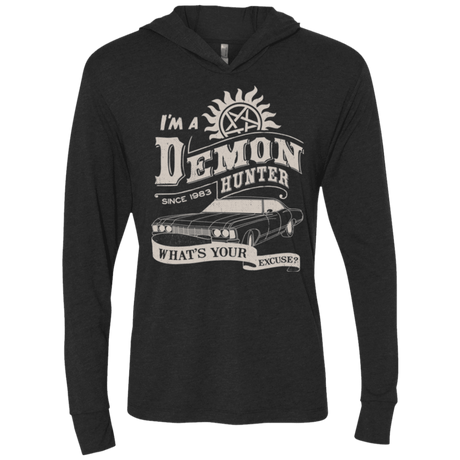 T-Shirts Vintage Black / X-Small Demon Hunter (1) Triblend Long Sleeve Hoodie Tee