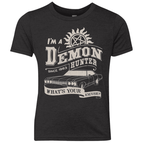 T-Shirts Vintage Black / YXS Demon Hunter (1) Youth Triblend T-Shirt