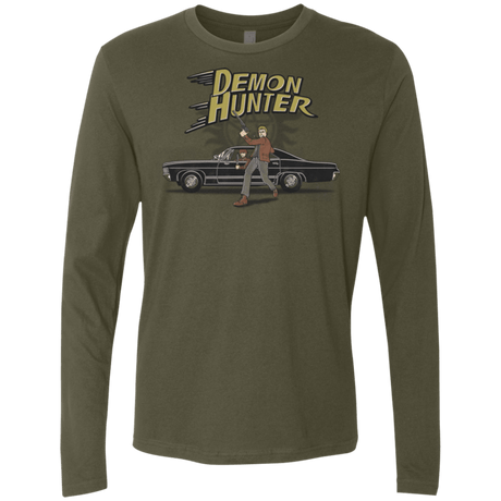 T-Shirts Military Green / Small Demon Hunter Men's Premium Long Sleeve