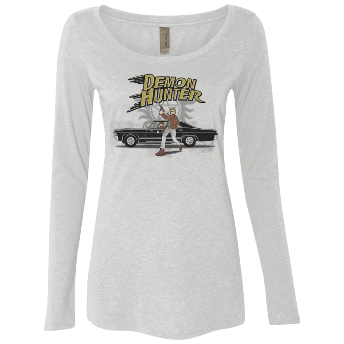 T-Shirts Heather White / Small Demon Hunter Women's Triblend Long Sleeve Shirt