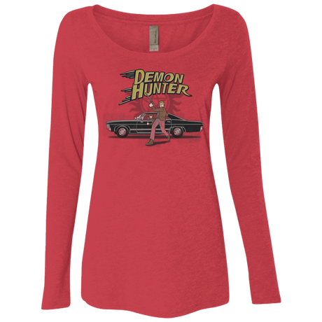 T-Shirts Vintage Red / Small Demon Hunter Women's Triblend Long Sleeve Shirt