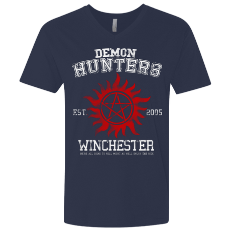 T-Shirts Midnight Navy / X-Small Demon Hunters Men's Premium V-Neck