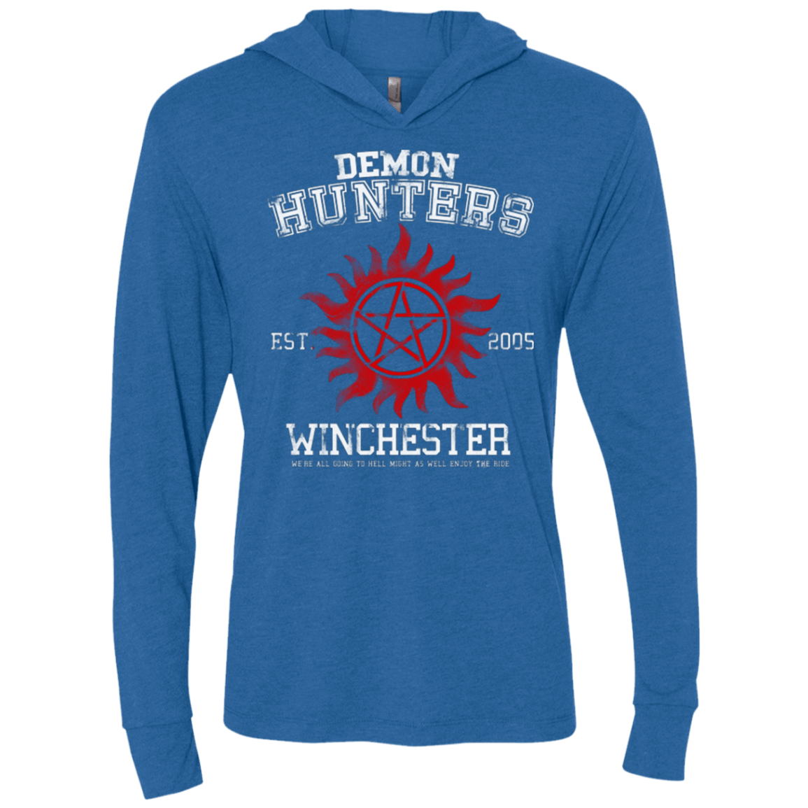 Demon Hunters Triblend Long Sleeve Hoodie Tee