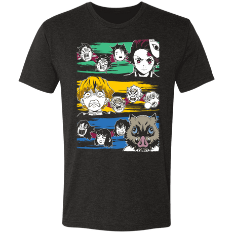 T-Shirts Vintage Black / S Demon Slayer Trio Men's Triblend T-Shirt