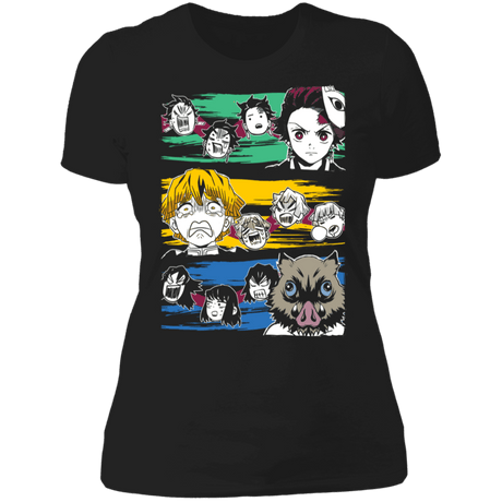 T-Shirts Black / X-Small Demon Slayer Trio Women's Premium T-Shirt