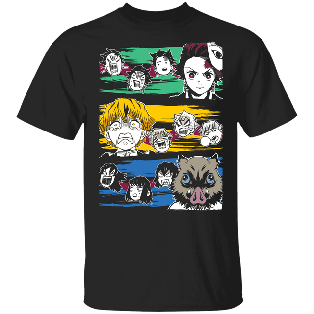 T-Shirts Black / YXS Demon Slayer Trio Youth T-Shirt