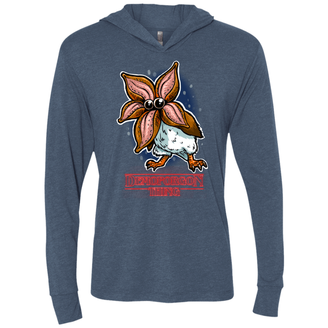 T-Shirts Indigo / X-Small Demoporgon Triblend Long Sleeve Hoodie Tee