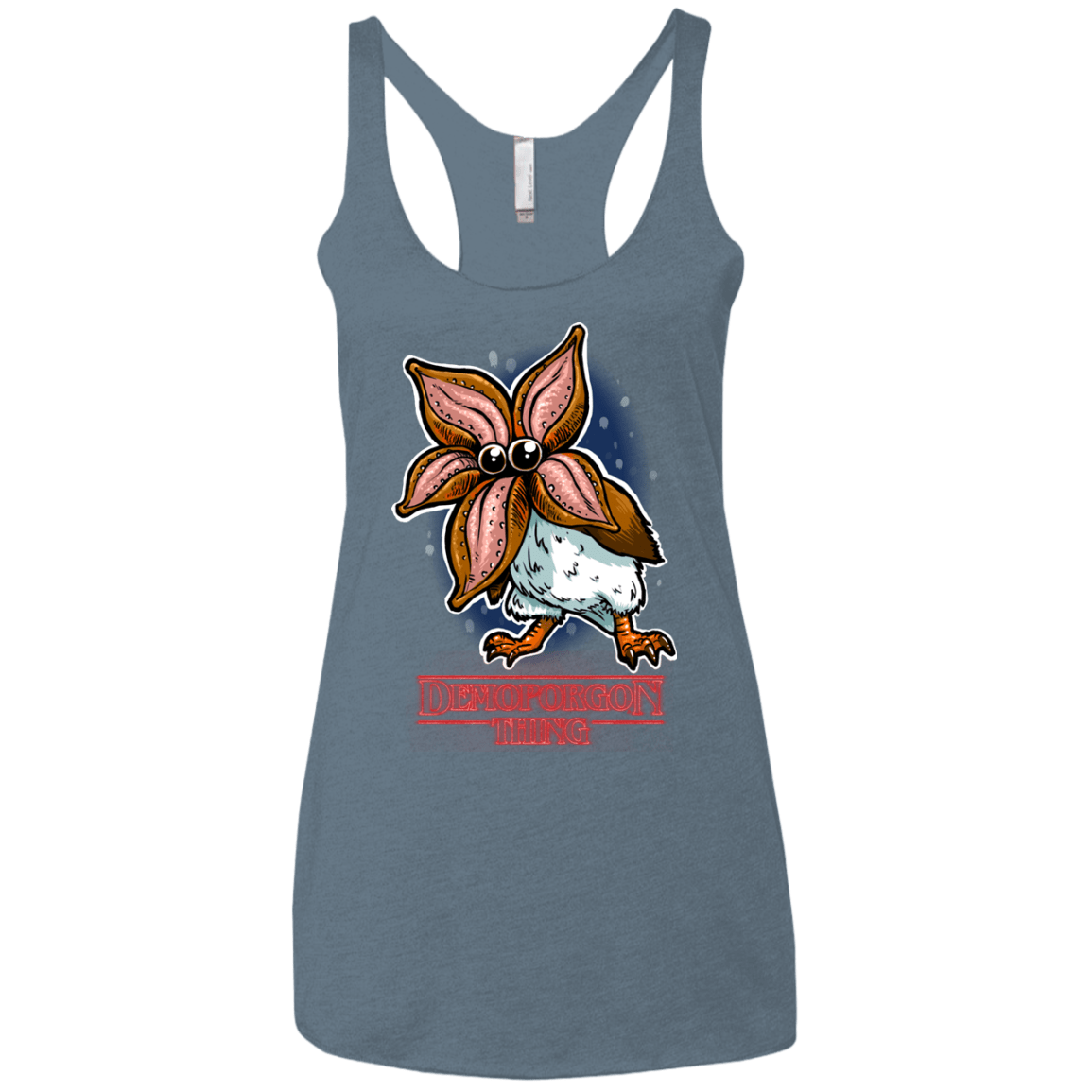 T-Shirts Indigo / X-Small Demoporgon Women's Triblend Racerback Tank