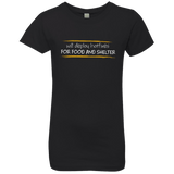 T-Shirts Black / YXS Deploying Hotfixes For Food And Shelter Girls Premium T-Shirt