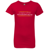 T-Shirts Red / YXS Deploying Hotfixes For Food And Shelter Girls Premium T-Shirt