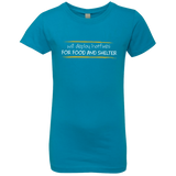 T-Shirts Turquoise / YXS Deploying Hotfixes For Food And Shelter Girls Premium T-Shirt