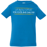 T-Shirts Cobalt / 6 Months Deploying Hotfixes For Food And Shelter Infant Premium T-Shirt