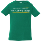 T-Shirts Kelly / 6 Months Deploying Hotfixes For Food And Shelter Infant Premium T-Shirt