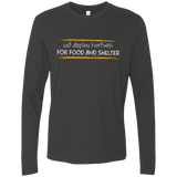 T-Shirts Heavy Metal / Small Deploying Hotfixes For Food And Shelter Men's Premium Long Sleeve