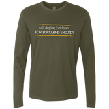 T-Shirts Military Green / Small Deploying Hotfixes For Food And Shelter Men's Premium Long Sleeve