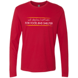 T-Shirts Red / Small Deploying Hotfixes For Food And Shelter Men's Premium Long Sleeve