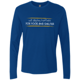 T-Shirts Royal / Small Deploying Hotfixes For Food And Shelter Men's Premium Long Sleeve