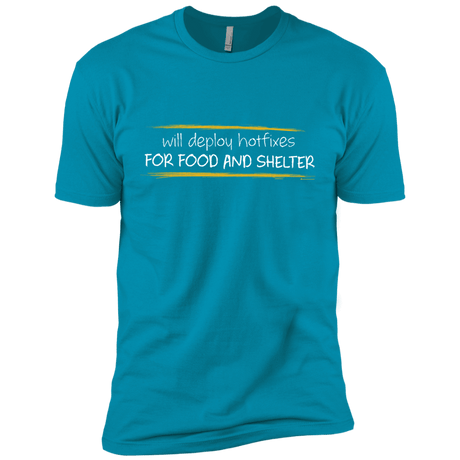 T-Shirts Turquoise / X-Small Deploying Hotfixes For Food And Shelter Men's Premium T-Shirt