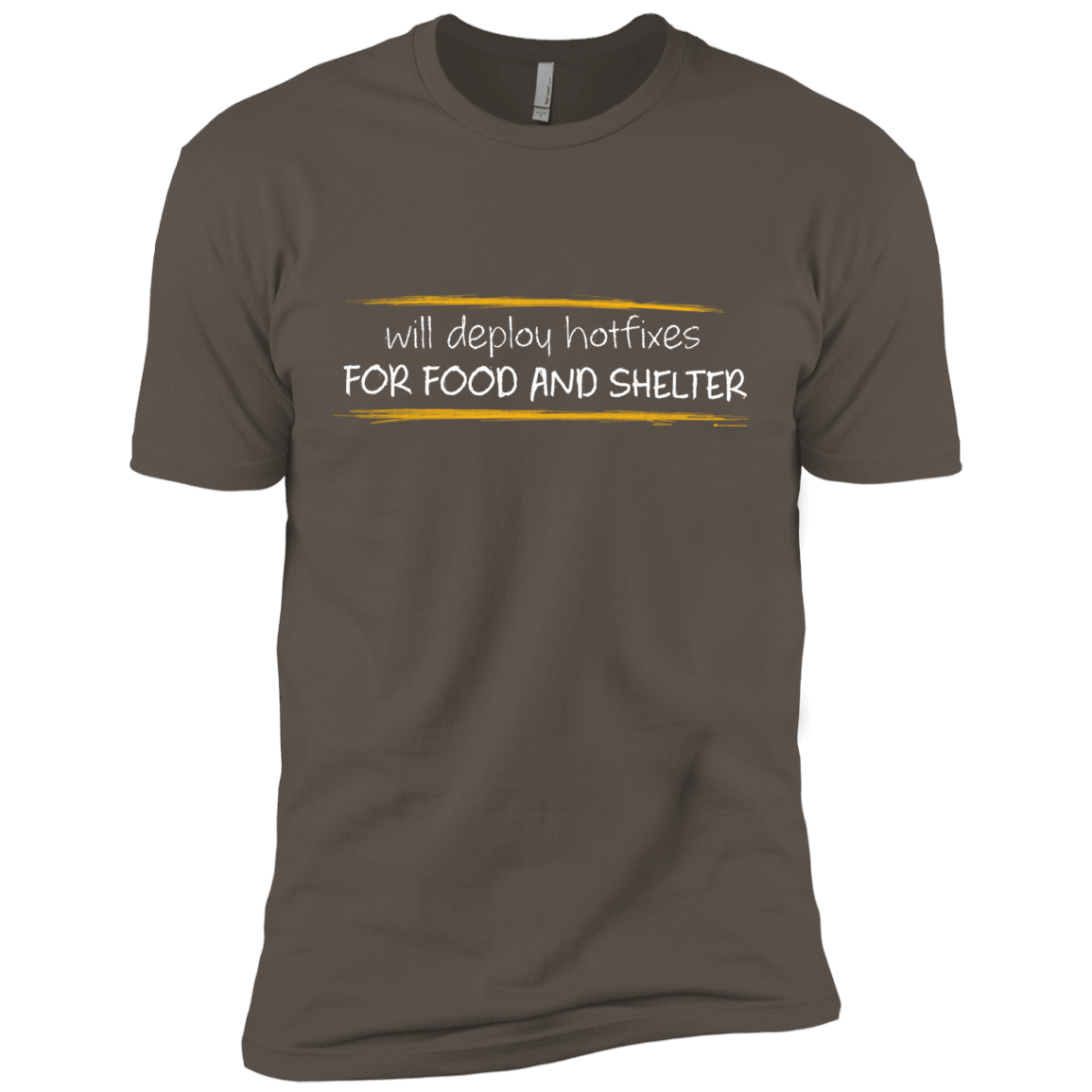 T-Shirts Warm Grey / X-Small Deploying Hotfixes For Food And Shelter Men's Premium T-Shirt
