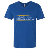T-Shirts Royal / X-Small Deploying Hotfixes For Food And Shelter Men's Premium V-Neck