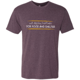 T-Shirts Vintage Purple / Small Deploying Hotfixes For Food And Shelter Men's Triblend T-Shirt