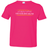 T-Shirts Hot Pink / 2T Deploying Hotfixes For Food And Shelter Toddler Premium T-Shirt