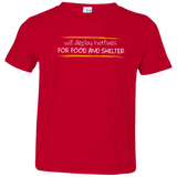 T-Shirts Red / 2T Deploying Hotfixes For Food And Shelter Toddler Premium T-Shirt