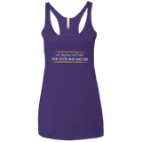 T-Shirts Purple Rush / X-Small Deploying Hotfixes For Food And Shelter Women's Triblend Racerback Tank