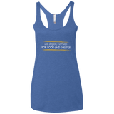 T-Shirts Vintage Royal / X-Small Deploying Hotfixes For Food And Shelter Women's Triblend Racerback Tank