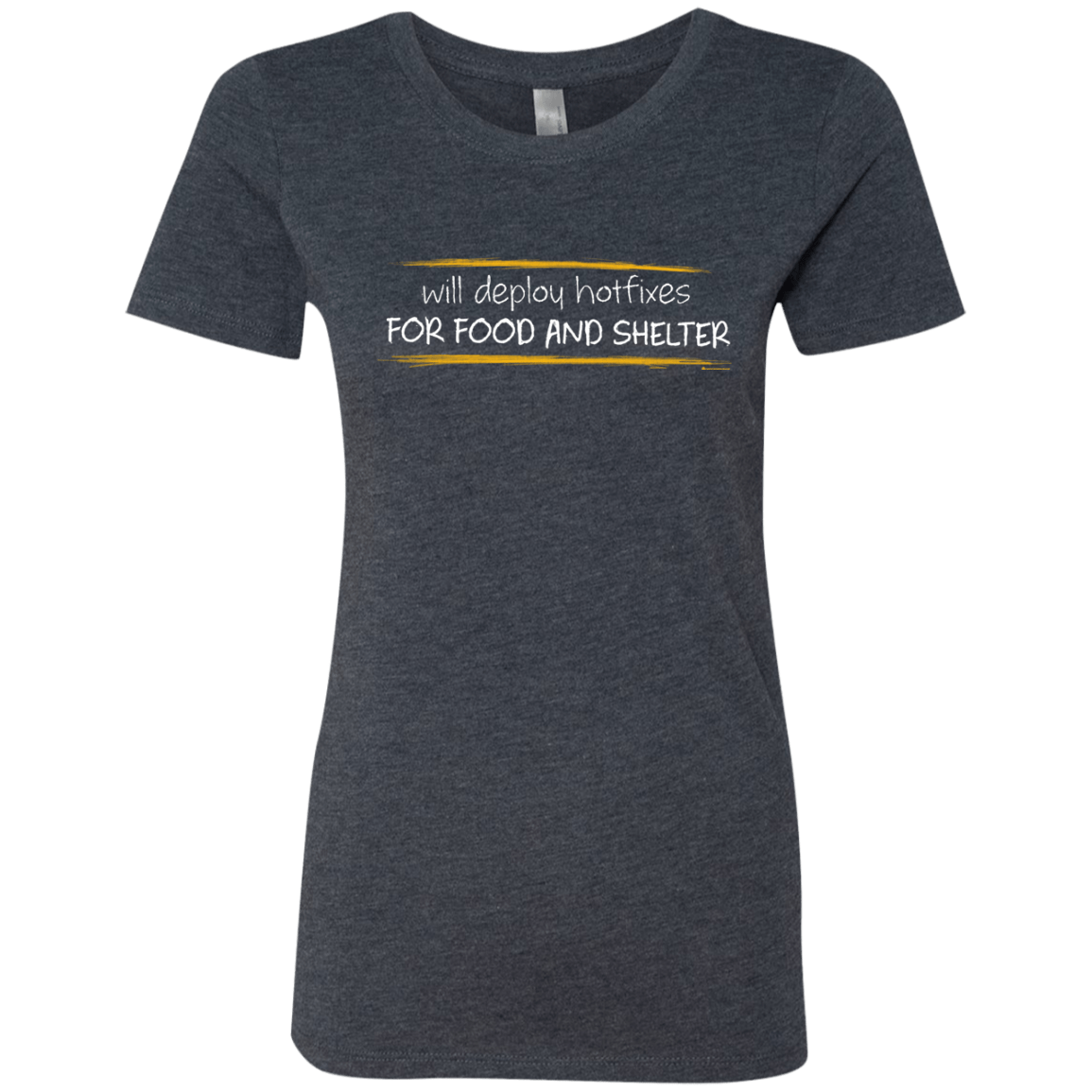 T-Shirts Vintage Navy / Small Deploying Hotfixes For Food And Shelter Women's Triblend T-Shirt