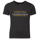 T-Shirts Vintage Black / YXS Deploying Hotfixes For Food And Shelter Youth Triblend T-Shirt