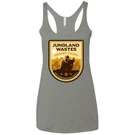 T-Shirts Venetian Grey / X-Small Desert Tours Women's Triblend Racerback Tank
