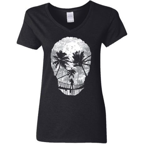 T-Shirts Black / S Desolate Death Women's V-Neck T-Shirt