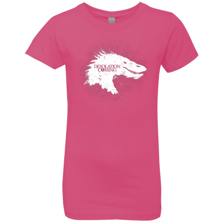 T-Shirts Hot Pink / YXS Desolation is Coming white Girls Premium T-Shirt