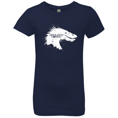 T-Shirts Midnight Navy / YXS Desolation is Coming white Girls Premium T-Shirt