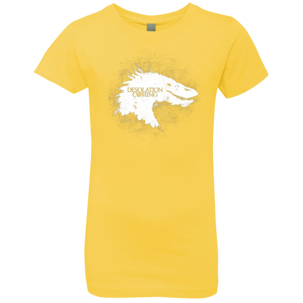 T-Shirts Vibrant Yellow / YXS Desolation is Coming white Girls Premium T-Shirt