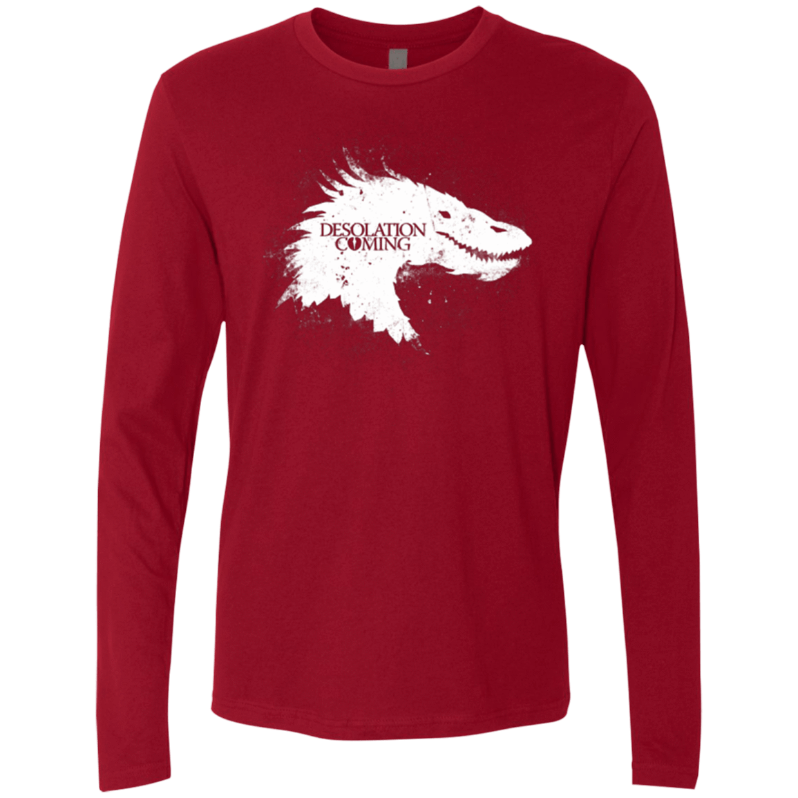 T-Shirts Cardinal / Small Desolation is Coming white Men's Premium Long Sleeve