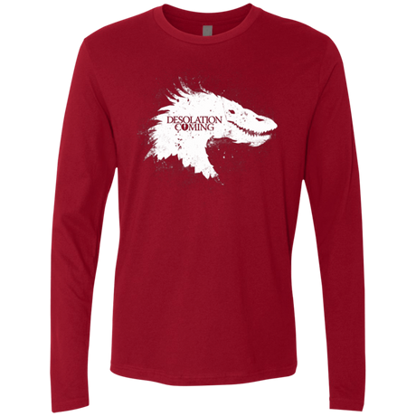 T-Shirts Cardinal / Small Desolation is Coming white Men's Premium Long Sleeve