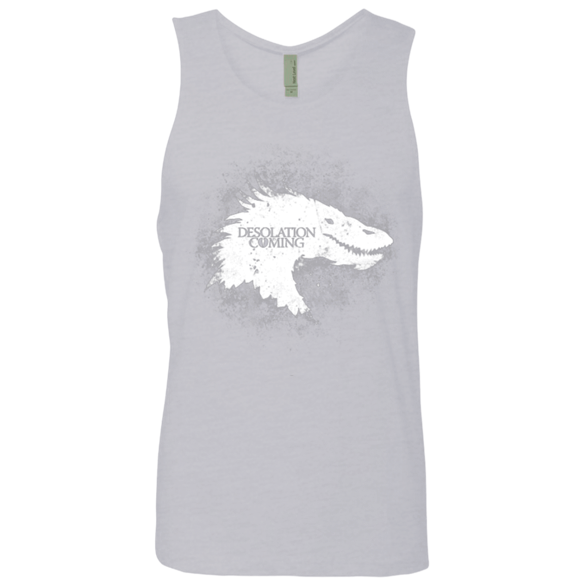 T-Shirts Heather Grey / Small Desolation is Coming white Men's Premium Tank Top