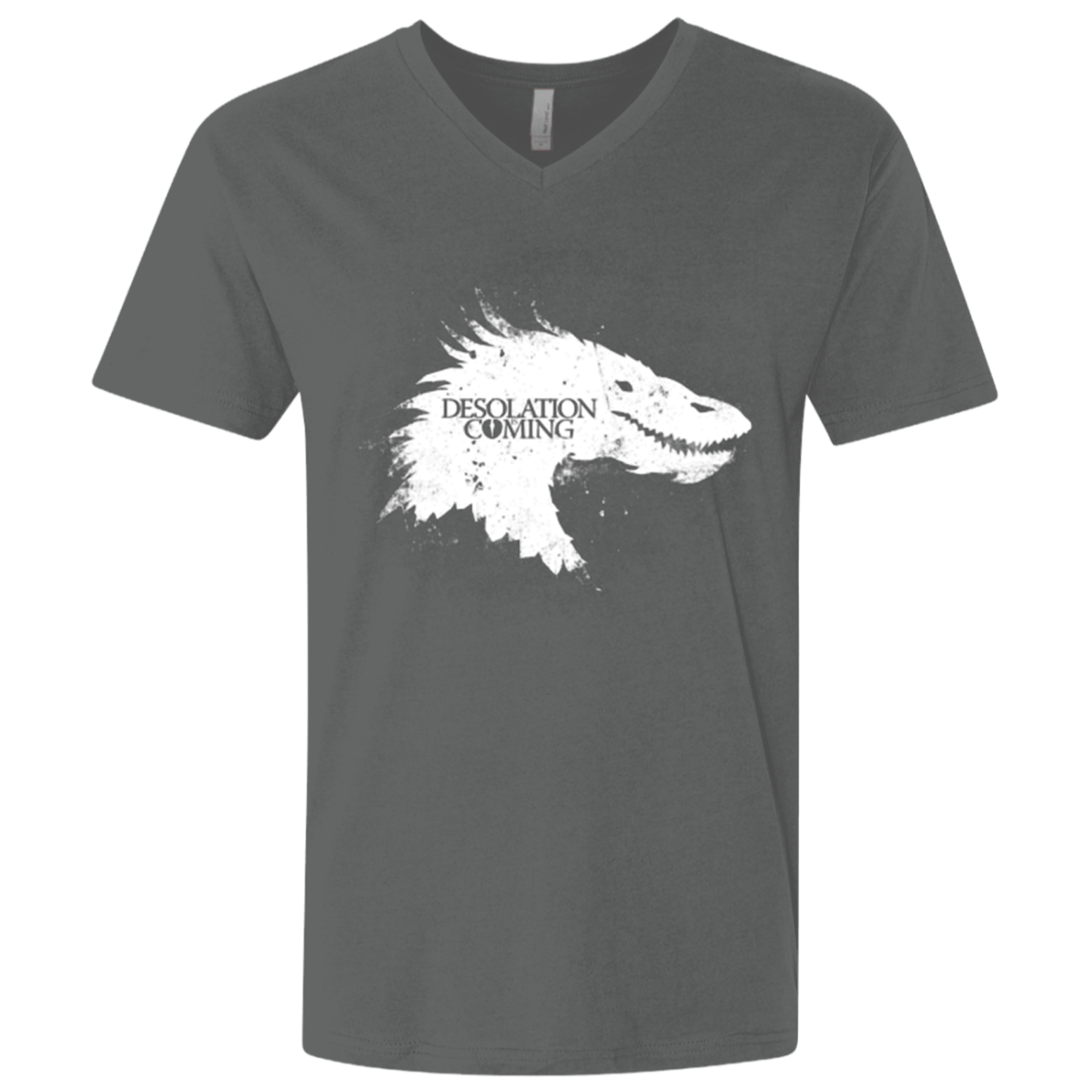 T-Shirts Heavy Metal / X-Small Desolation is Coming white Men's Premium V-Neck