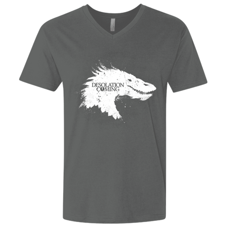 T-Shirts Heavy Metal / X-Small Desolation is Coming white Men's Premium V-Neck