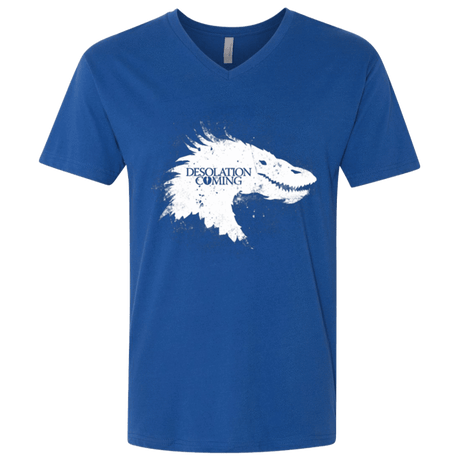 T-Shirts Royal / X-Small Desolation is Coming white Men's Premium V-Neck