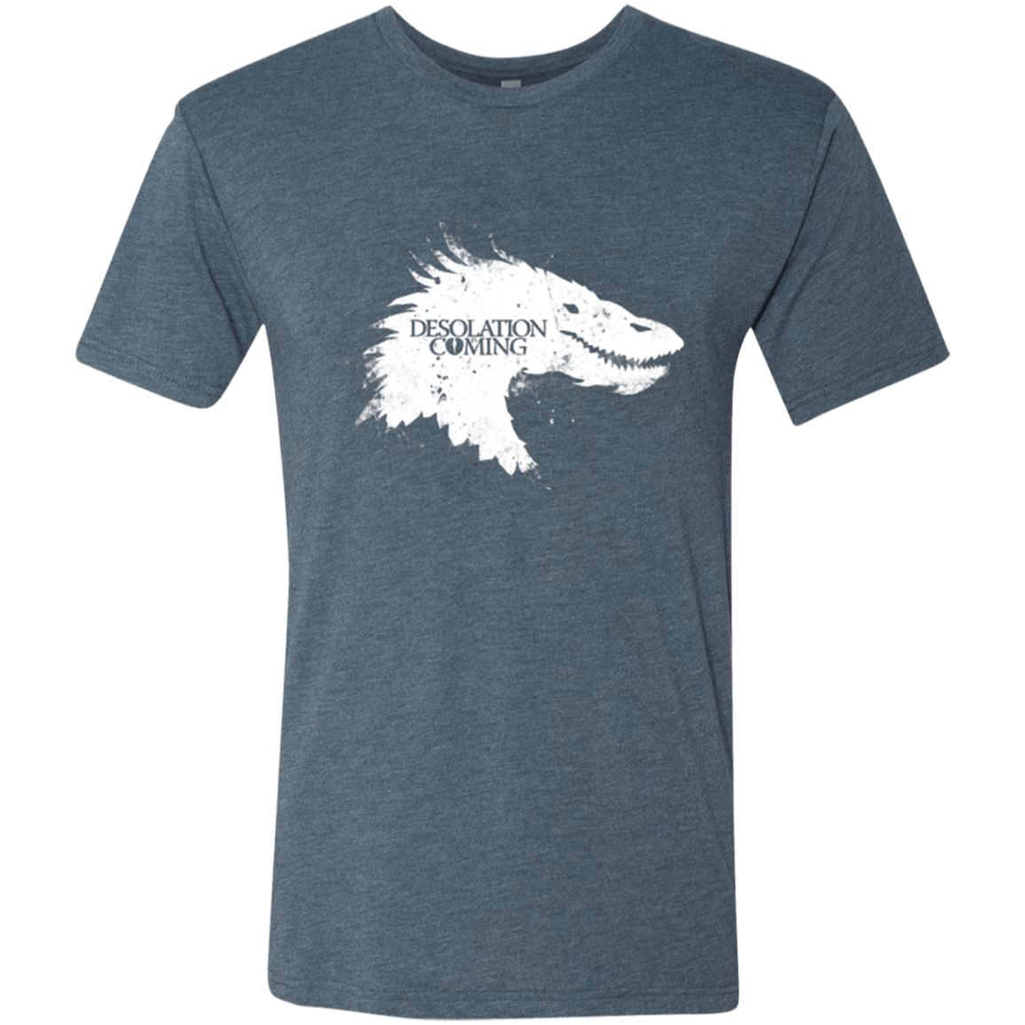 T-Shirts Indigo / Small Desolation is Coming white Men's Triblend T-Shirt