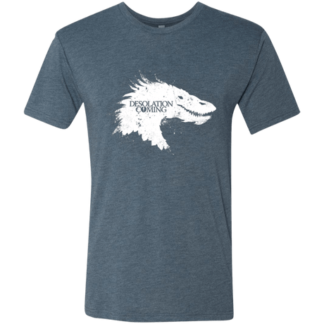 T-Shirts Indigo / Small Desolation is Coming white Men's Triblend T-Shirt